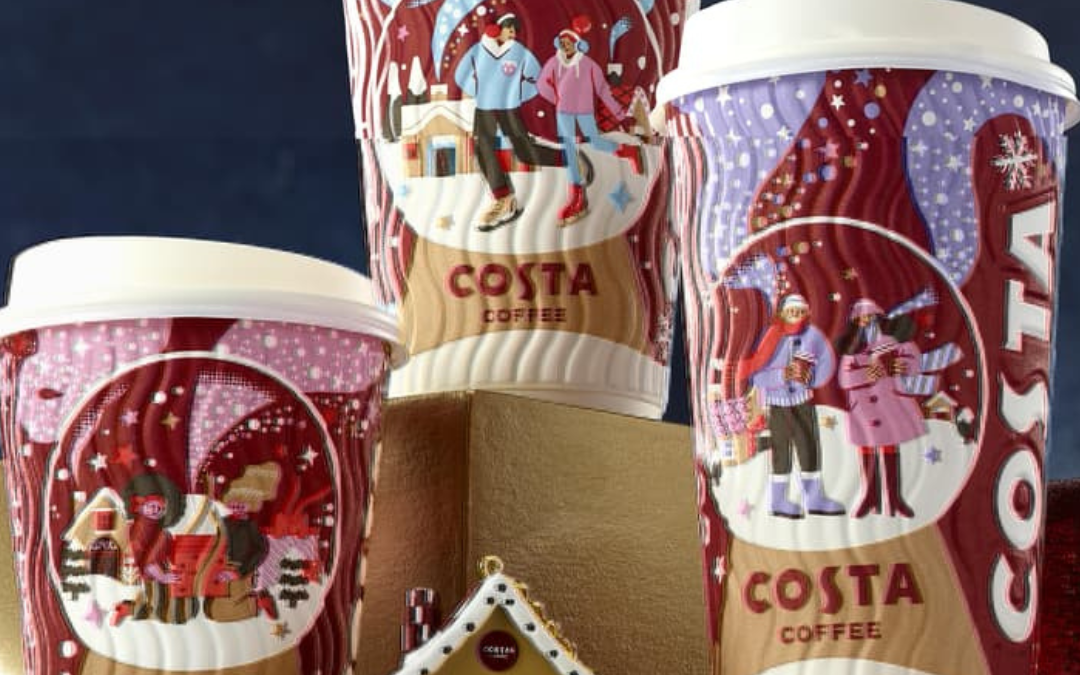 CHRISTMAS CHEER AT COSTA COFFEE